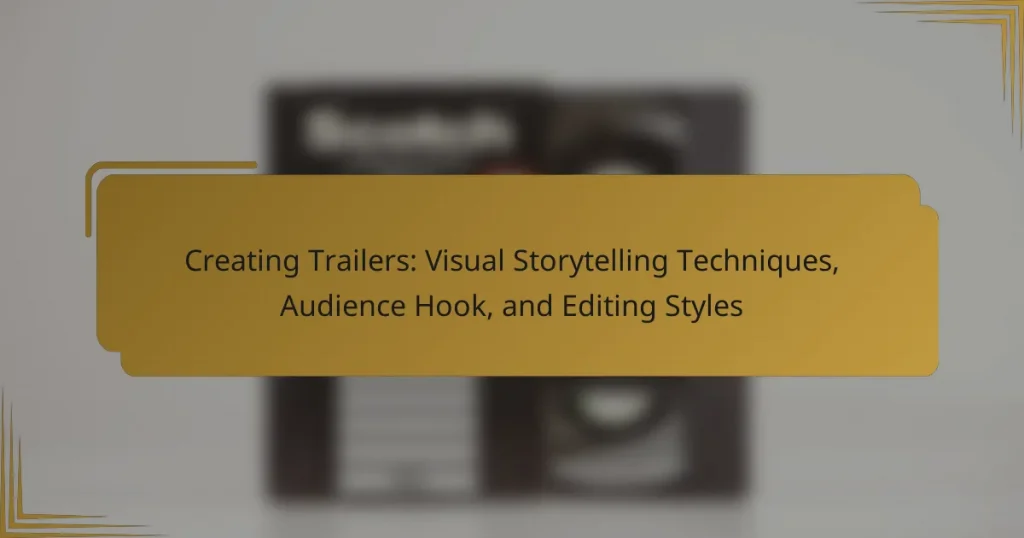 Creating Trailers: Visual Storytelling Techniques, Audience Hook, and Editing Styles
