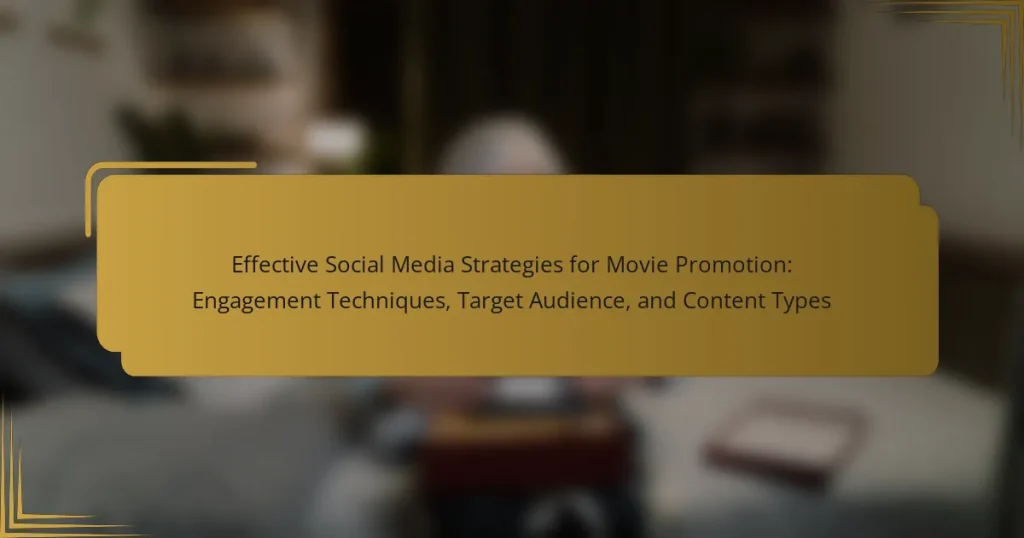Effective Social Media Strategies for Movie Promotion: Engagement Techniques, Target Audience, and Content Types