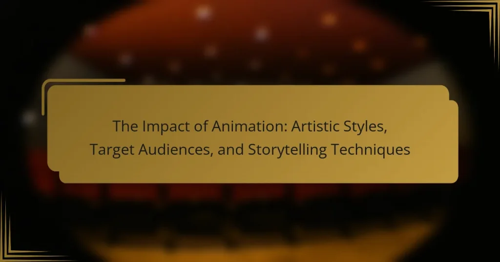 The Impact of Animation: Artistic Styles, Target Audiences, and Storytelling Techniques
