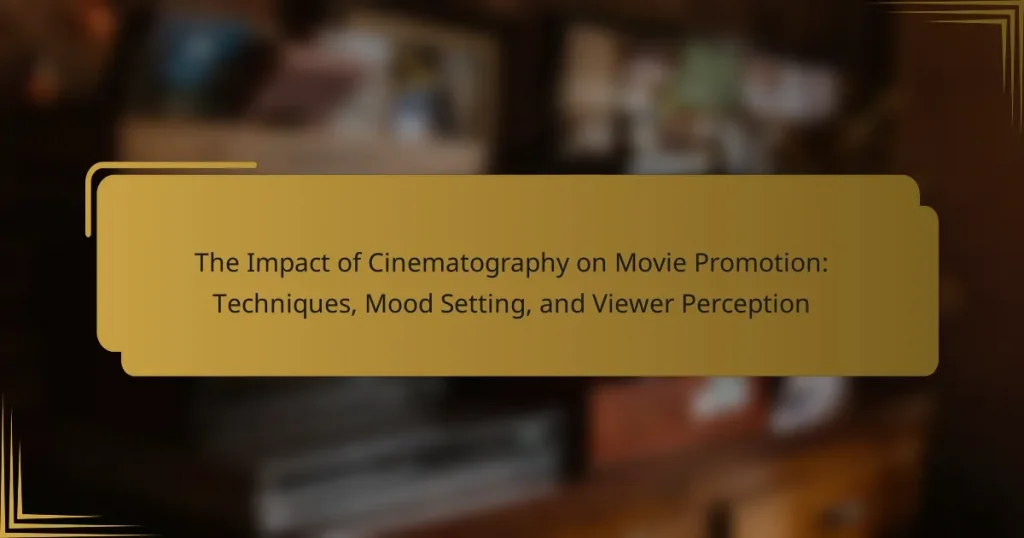The Impact of Cinematography on Movie Promotion: Techniques, Mood Setting, and Viewer Perception