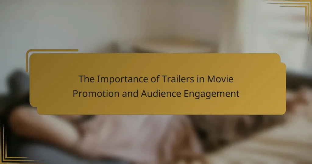 The Importance of Trailers in Movie Promotion and Audience Engagement