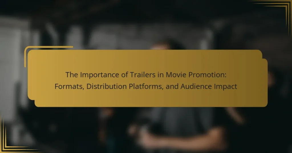 The Importance of Trailers in Movie Promotion: Formats, Distribution Platforms, and Audience Impact