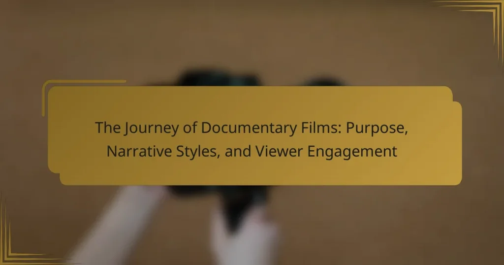 The Journey of Documentary Films: Purpose, Narrative Styles, and Viewer Engagement