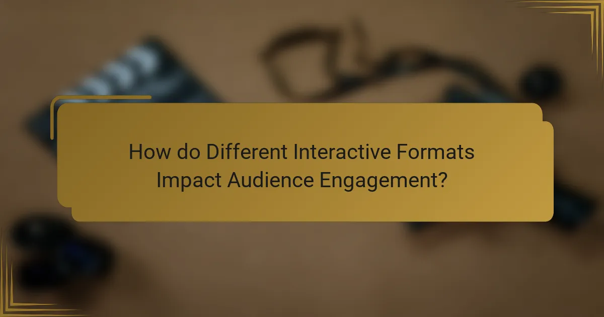 How do Different Interactive Formats Impact Audience Engagement?