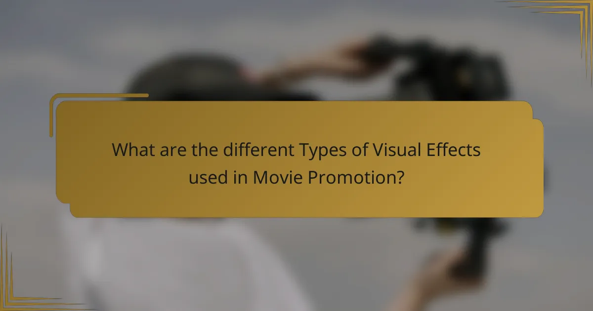 What are the different Types of Visual Effects used in Movie Promotion?