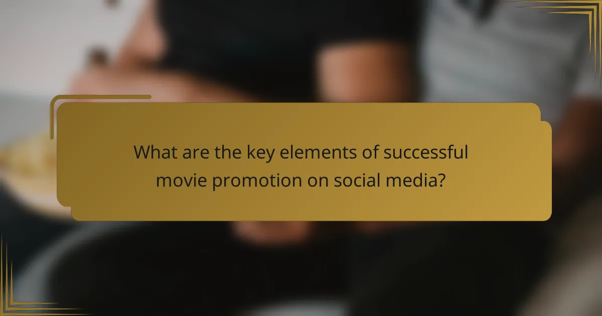 What are the key elements of successful movie promotion on social media?