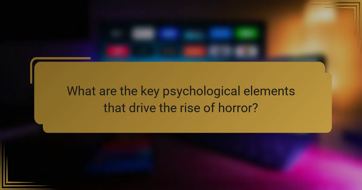 What are the key psychological elements that drive the rise of horror?