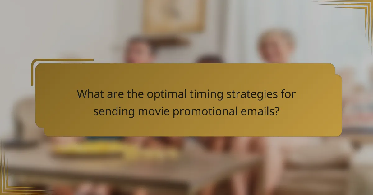 What are the optimal timing strategies for sending movie promotional emails?
