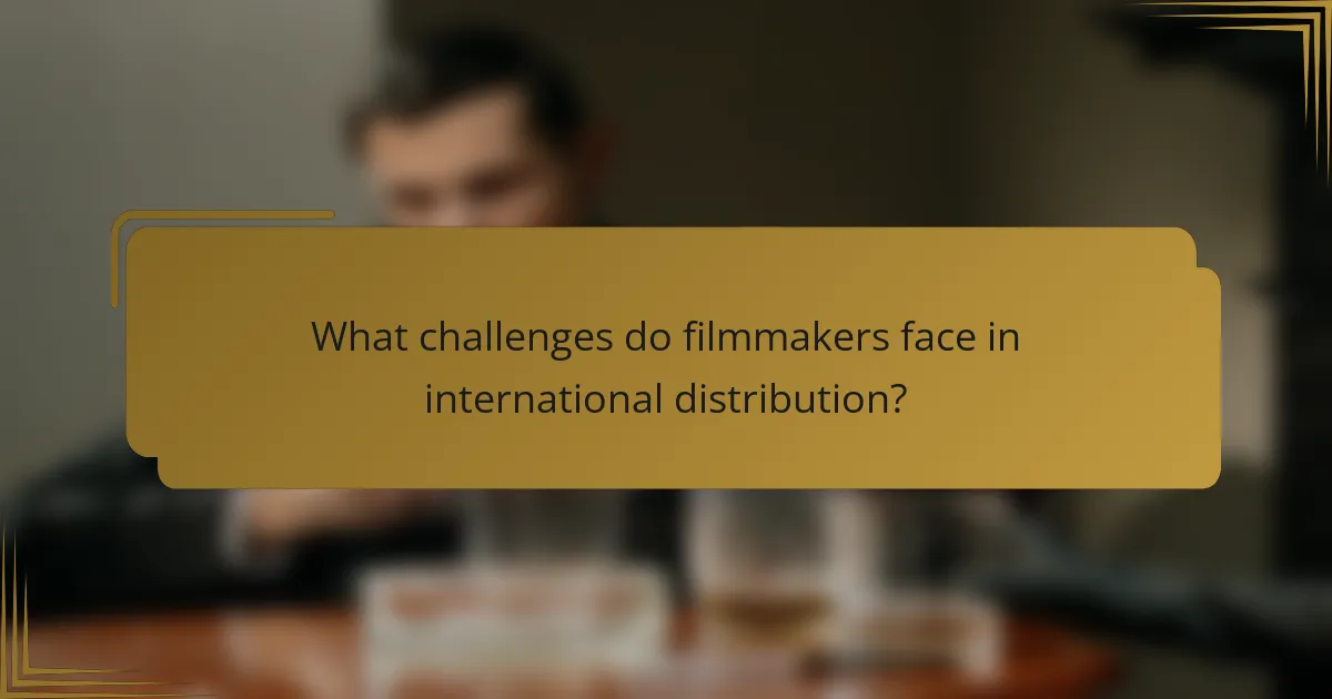 What challenges do filmmakers face in international distribution?