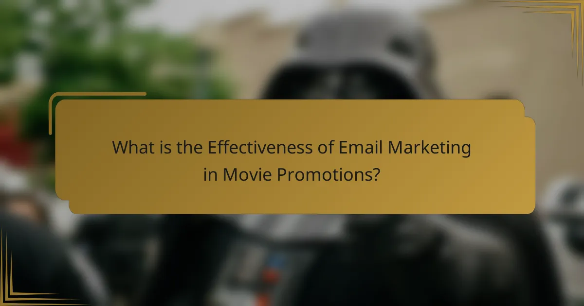 What is the Effectiveness of Email Marketing in Movie Promotions?