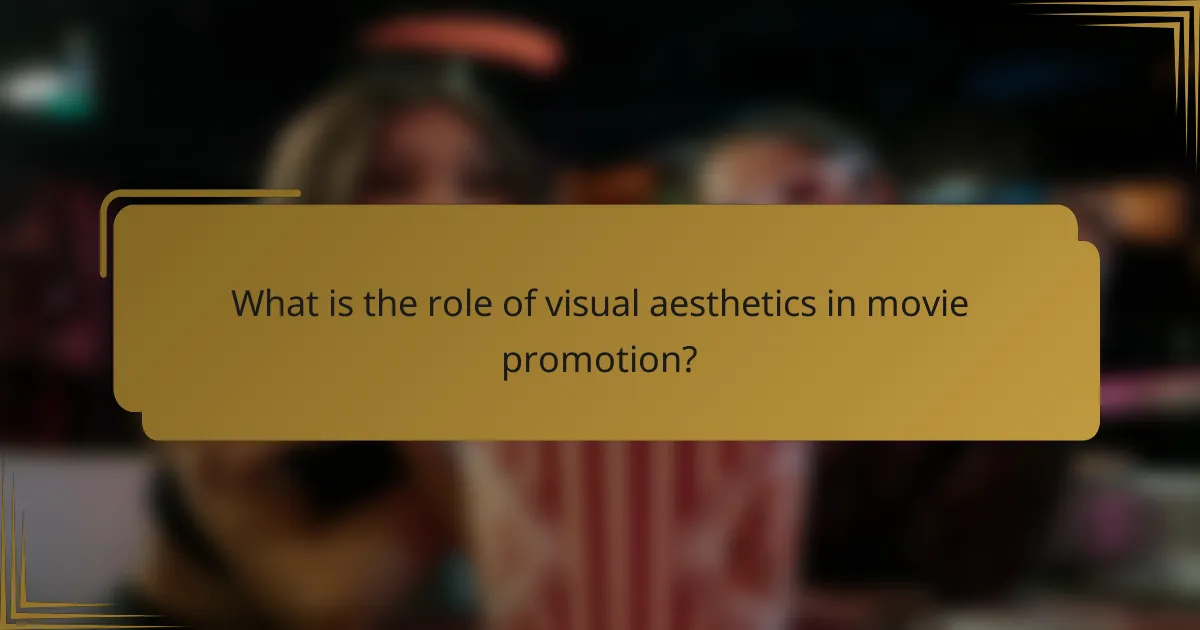 What is the role of visual aesthetics in movie promotion?