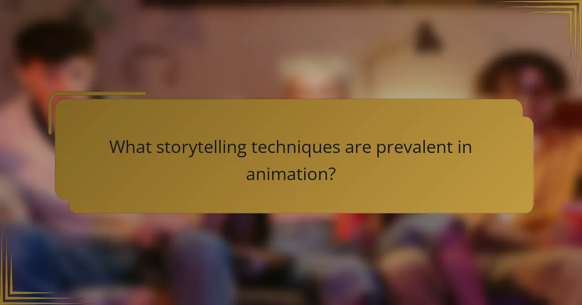 What storytelling techniques are prevalent in animation?